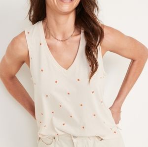 NWT Old Navy v-neck tank top with strawberries
